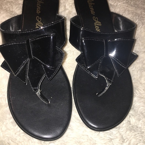 Athena Alexander sandals flip flops with a bow - Picture 2 of 6